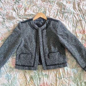 French Connection cropped Wool Boucle Jacket Size 8